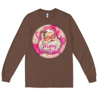 Chestnut Pink Merry Christmas Santa Long Sleeve Tee - FaDigitalArtStudio