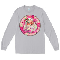Moon Dust Pink Merry Christmas Santa Long Sleeve Tee - FaDigitalArtStudio