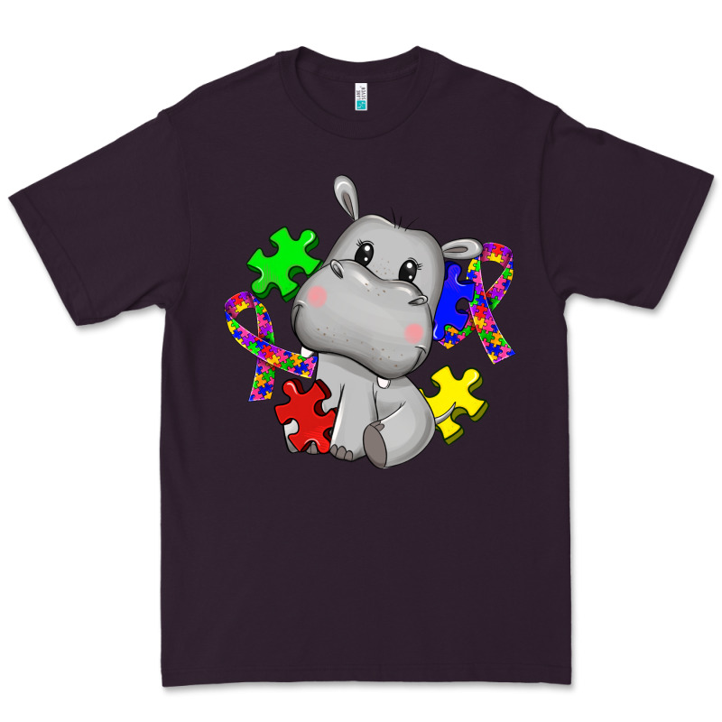 Autism Hippopotamus Premium Tee by CowGirlArtShop | Teevron