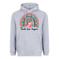 Heather Grey teach love inspire Heavyweight Hoodie - JahusDesignShop