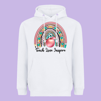 Teach Love Inspire Heavyweight Hoodie Designed By Jahusdesignshop