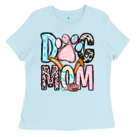 Baby Blue Easter dog mom Ladies Tee - OliviaCreatesArt