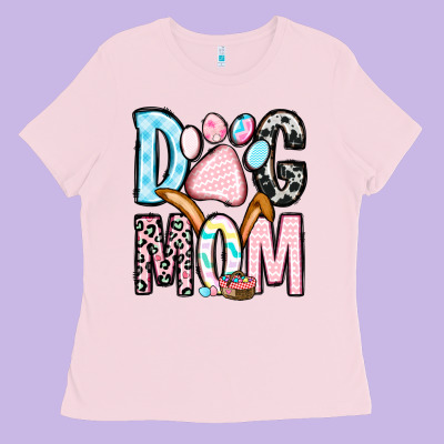 Easter Dog Mom Ladies Tee Designed By Oliviacreatesart