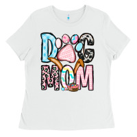 White Easter dog mom Ladies Tee - OliviaCreatesArt
