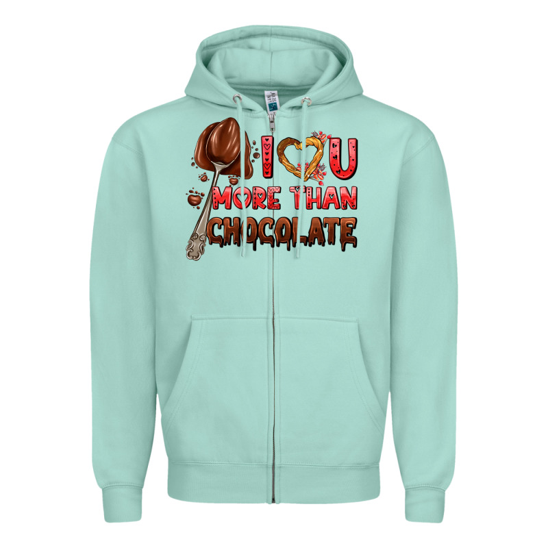 I Love You More Than Chocolate Zipper Hoodie by AdoDesignShop | Teevron