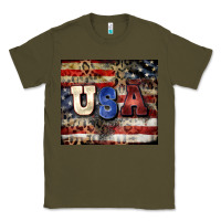 Army Green usa Classic Tee - CowGirlArtShop