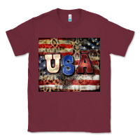 Burgundy usa Classic Tee - CowGirlArtShop