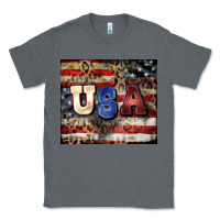 Charcoal Heather usa Classic Tee - CowGirlArtShop
