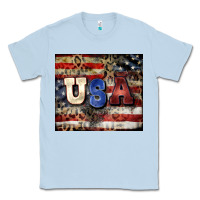 Dusty Blue usa Classic Tee - CowGirlArtShop