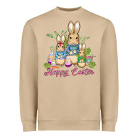 Mushroom easter bunny family wıth carrots and eggs Heavyweight Sweatshirt - AdoDesignShop