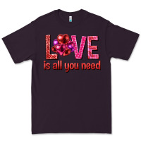 Plum Love is all you need Valentine's Day Premium Tee - HowdyJamesFarm