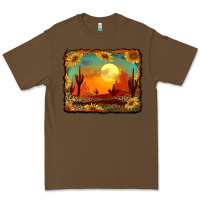 Cacao western desert sunset background Premium Tee - RanaPortraitStore