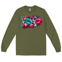 Army Green Western Xoxo Long Sleeve Tee - FaDigitalArtStudio