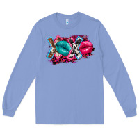 Colony Blue Western Xoxo Long Sleeve Tee - FaDigitalArtStudio