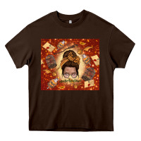 Chocolate Brown wizard head mom Heavy Core Tee - TumblerDesignByShophia