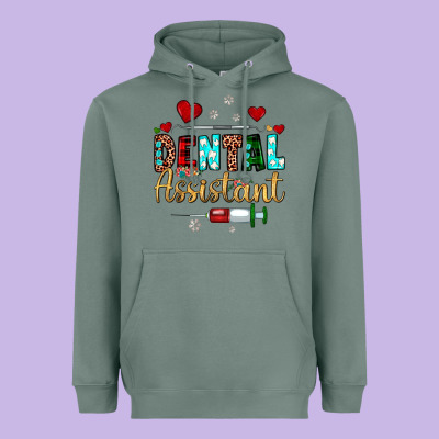 Christmas Dental Assistant Heavyweight Hoodie Designed By Jahusdesignshop