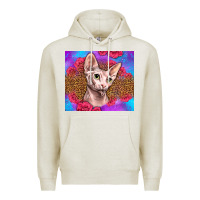 Purple Glitter Roses Sphynx Cat Premium Hoodie | Teevron