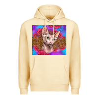 Pina Colada purple glitter roses sphynx cat Premium Hoodie - LillyAllenDesigns