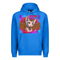 True Royal purple glitter roses sphynx cat Premium Hoodie - LillyAllenDesigns