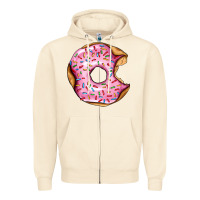 Sandshell pink strawberry donut Zipper Hoodie - AdoDesignShop