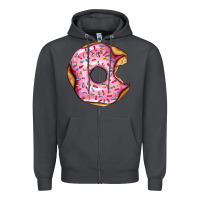 Smoke pink strawberry donut Zipper Hoodie - AdoDesignShop