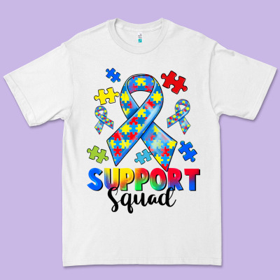 Support Squad Autism Premium Tee Designed By Cowgirlartshop