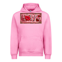Fuchsia Pink Pink Love Kiss Valentine's Day Urban Hoodie - RanaPortraitStore