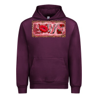 Mauve Wine Pink Love Kiss Valentine's Day Urban Hoodie - RanaPortraitStore