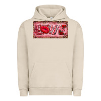 Pigment French Oak Pink Love Kiss Valentine's Day Urban Hoodie - RanaPortraitStore