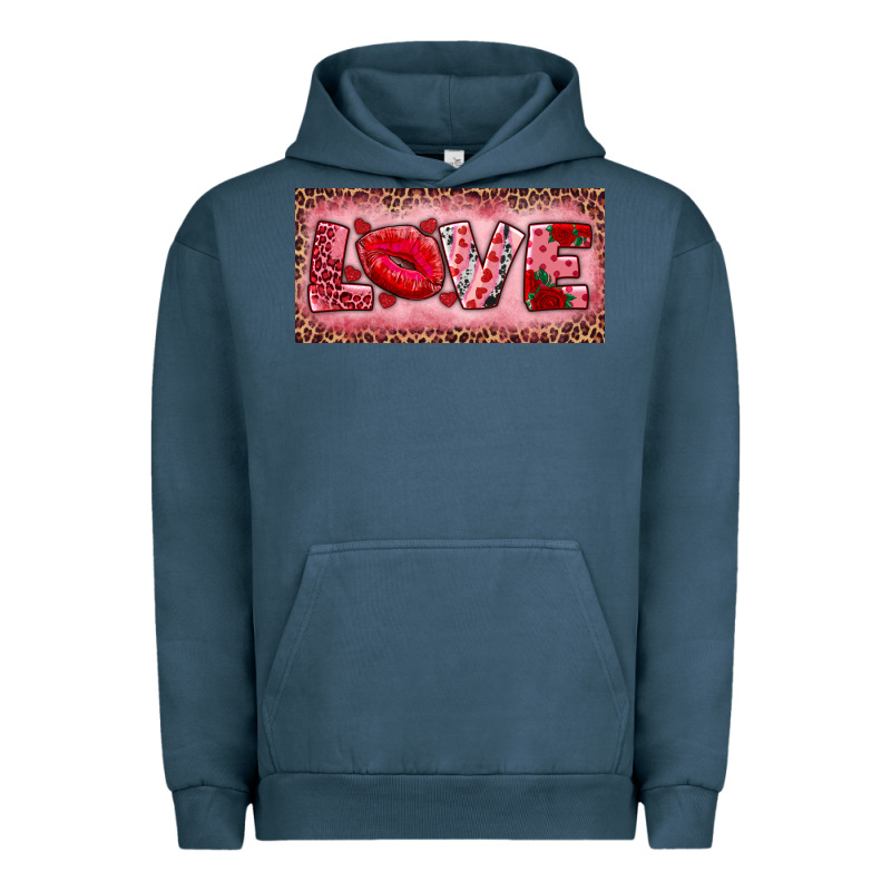 Pink Love Kiss Valentine's Day Urban Hoodie by RanaPortraitStore | Teevron