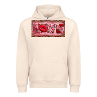 Sandshell Pink Love Kiss Valentine's Day Urban Hoodie - RanaPortraitStore