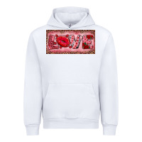 White Pink Love Kiss Valentine's Day Urban Hoodie - RanaPortraitStore