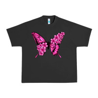 Pigment Black floral pink butterfly Urban Heavy Tee - Jasminsmagicworld