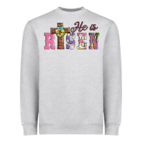 Heather Grey easter he ıs risen Heavyweight Sweatshirt - AdoDesignShop