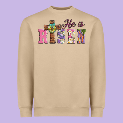 Easter He ıs Risen Heavyweight Sweatshirt Designed By Adodesignshop