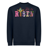 Navy easter he ıs risen Heavyweight Sweatshirt - AdoDesignShop