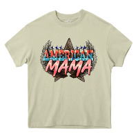 Mossy American mama Mother's Day Heavy Core Tee - HowdyJamesFarm