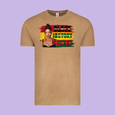 Black History Month Black Girl Vintage Tee Designed By Fadigitalartstudio
