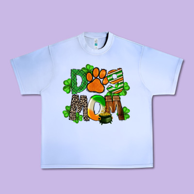 St. Patricks Dog Mom Urban Heavy Tee Designed By Fadigitalartstudio