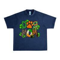 Navy St. Patricks Dog Mom Urban Heavy Tee - FaDigitalArtStudio