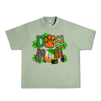 Oil Green St. Patricks Dog Mom Urban Heavy Tee - FaDigitalArtStudio