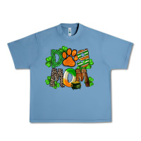 Pebble Blue St. Patricks Dog Mom Urban Heavy Tee - FaDigitalArtStudio