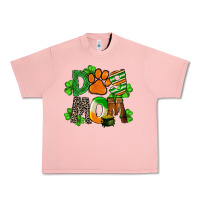 Salmon St. Patricks Dog Mom Urban Heavy Tee - FaDigitalArtStudio