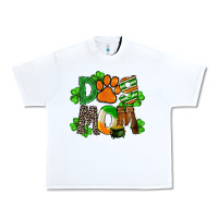 White St. Patricks Dog Mom Urban Heavy Tee - FaDigitalArtStudio