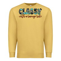 Antique Gold classy with a savage side Premium Sweatshirt - JahusDesignShop