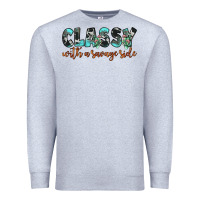 Heather Grey classy with a savage side Premium Sweatshirt - JahusDesignShop