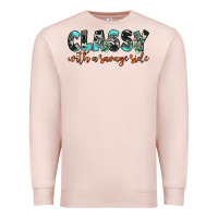 Pale Pink classy with a savage side Premium Sweatshirt - JahusDesignShop
