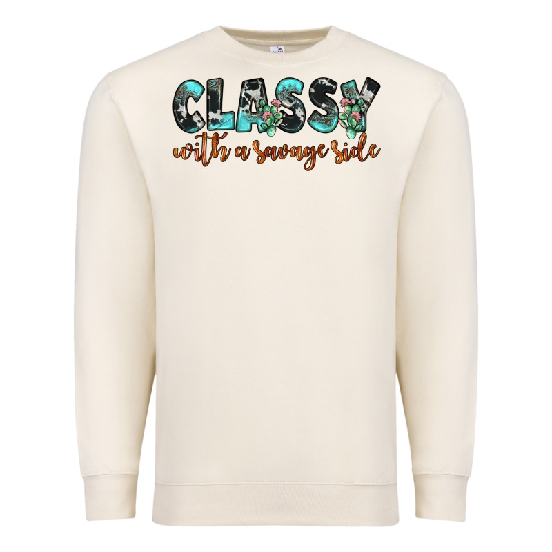 Classy With A Savage Side Premium Sweatshirt by JahusDesignShop | Teevron
