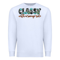 White classy with a savage side Premium Sweatshirt - JahusDesignShop