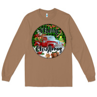 Toasted Coconut Merry Christmas Truck Long Sleeve Tee - FaDigitalArtStudio